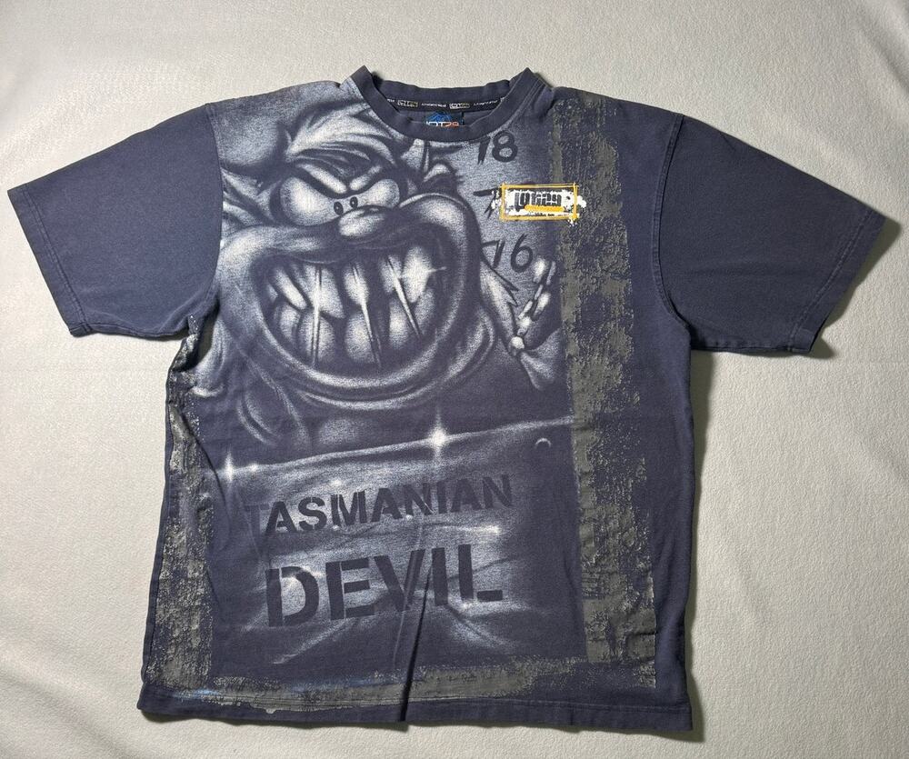 Lot 29 Tasmanian Devil T-Shirt Looney Toons Y2K VTG Size 2XL